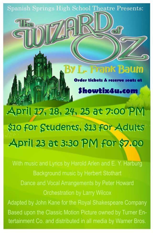 Show Poster for The Wizard of Oz Show Poster for The Wizard of Oz
